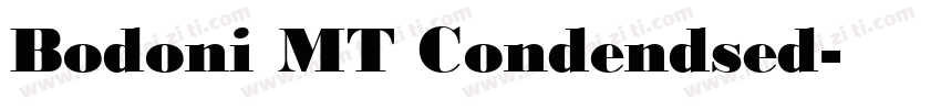 Bodoni MT Condendsed字体转换